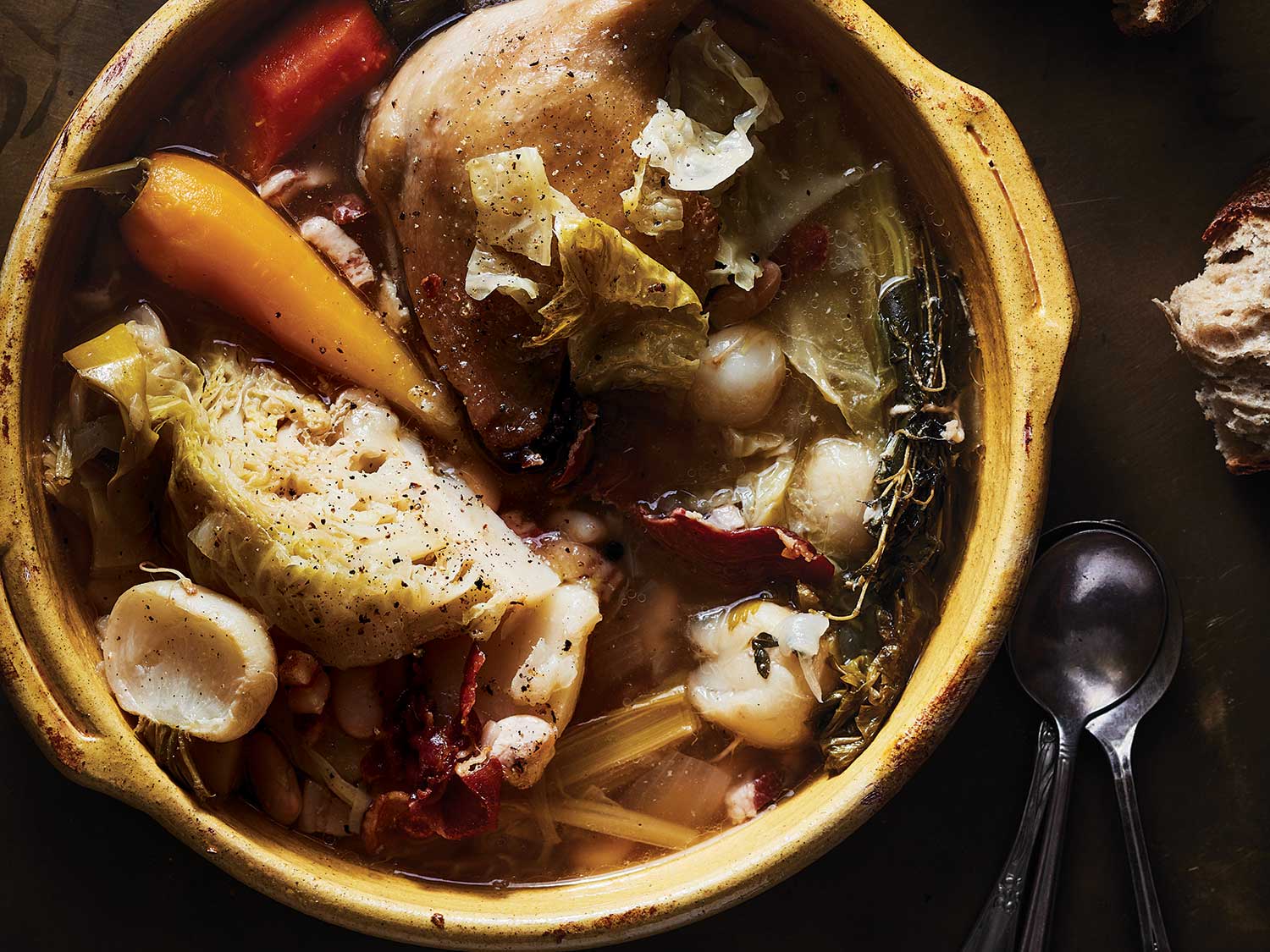 Brussels Market Stew with Duck Confit and Root Vegetables