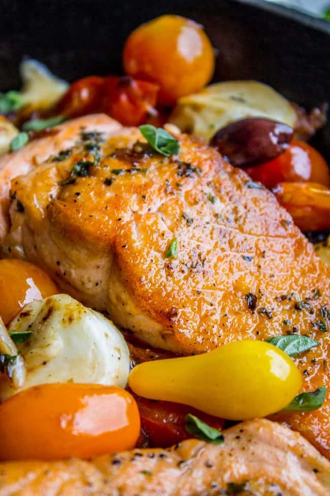 Sheet Pan Herb-Roasted Salmon with Cherry Tomatoes