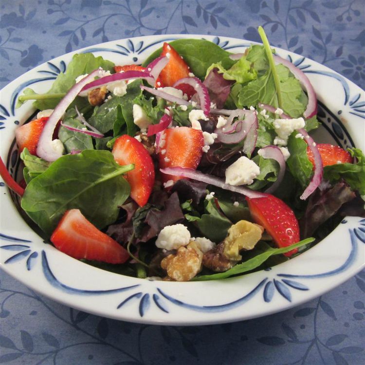 Summer Snowflake Strawberry and Mint Salad