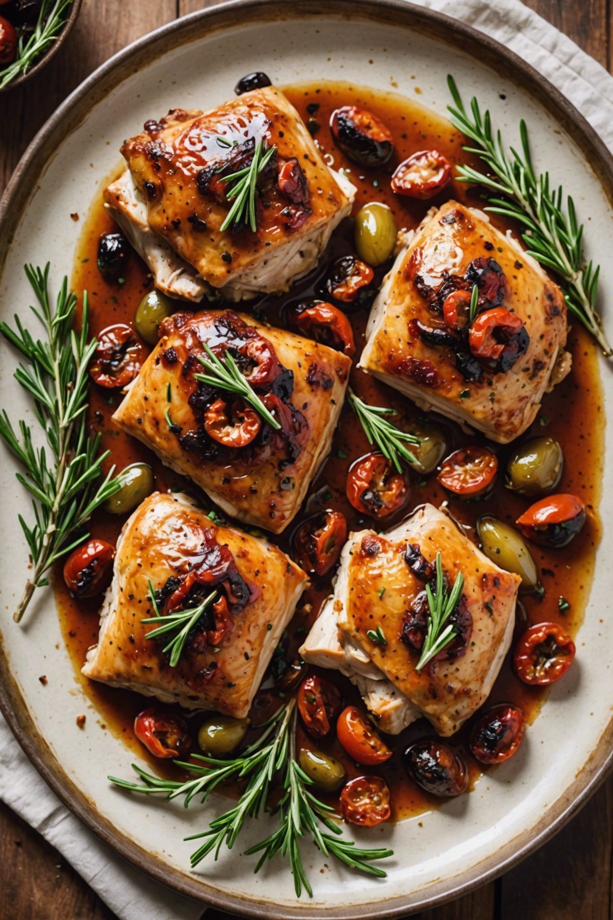 Oven-Baked Chicken Thighs with Cherry Tomatoes and Zucchini