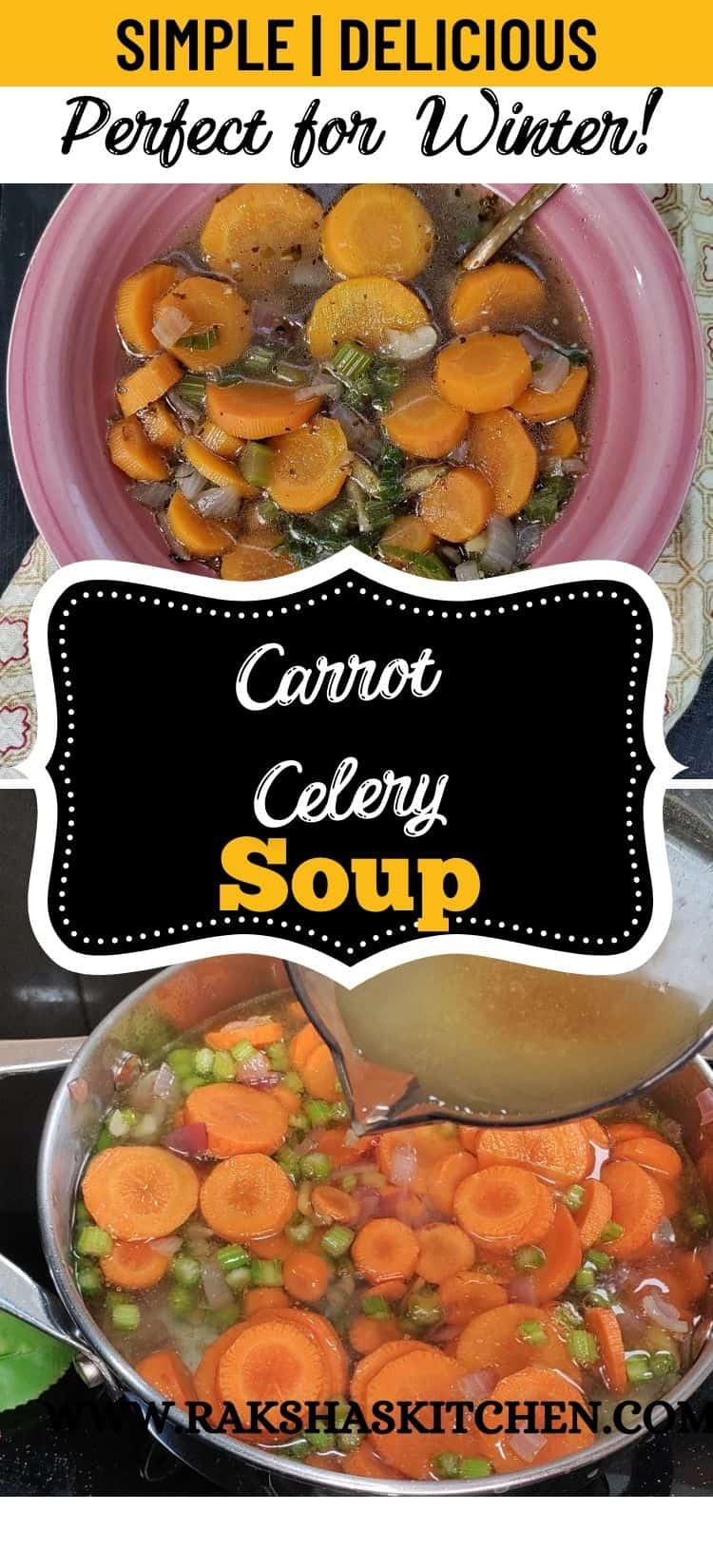 Creamy Carrot-Celery Soup with Garden Herbs