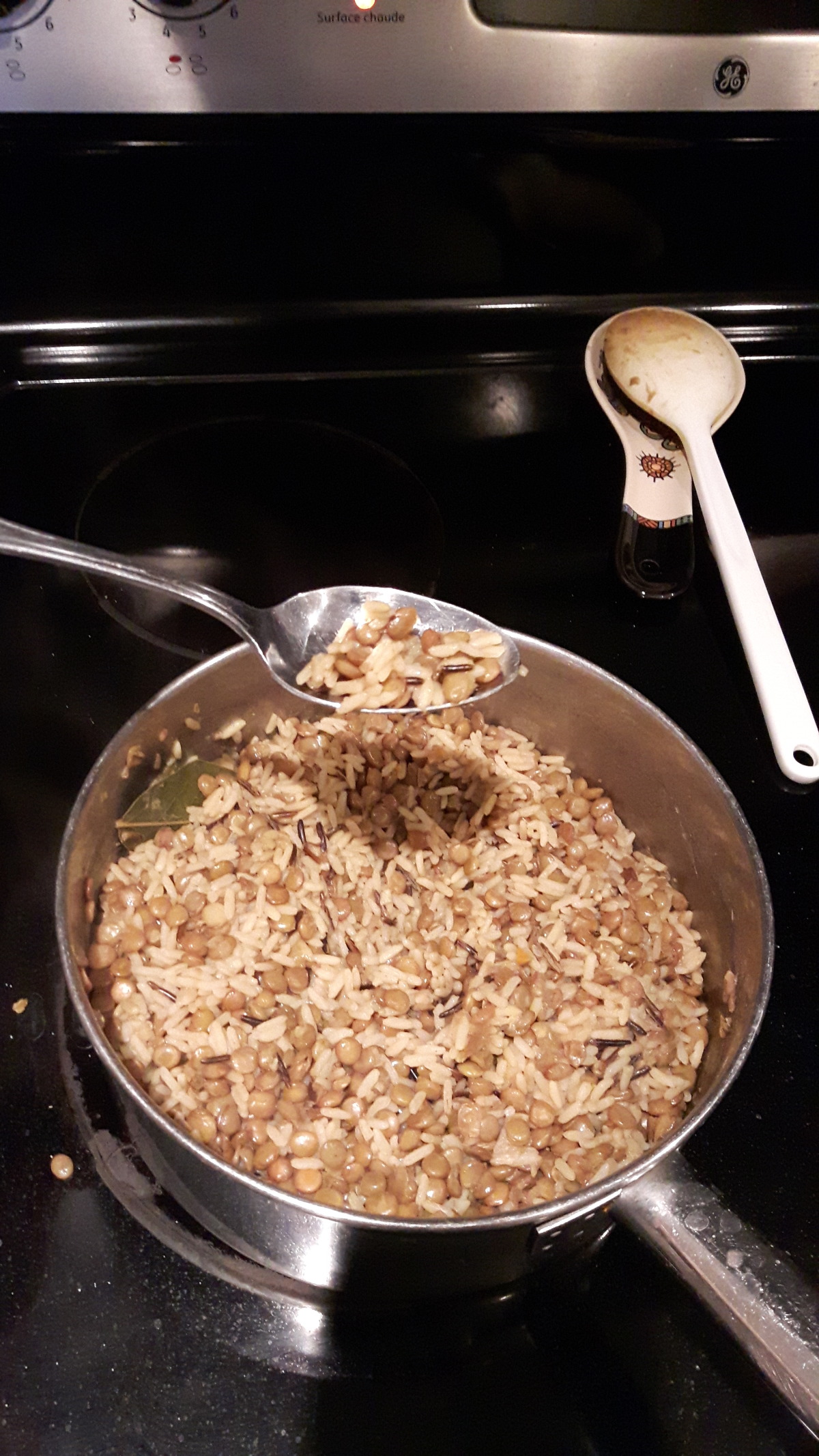 Turmeric-Saffron Rice with Lentils and Peas
