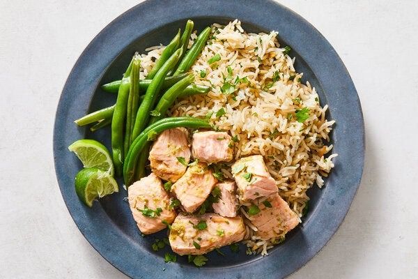 Zesty Mango-Lime Salmon with Cilantro Rice