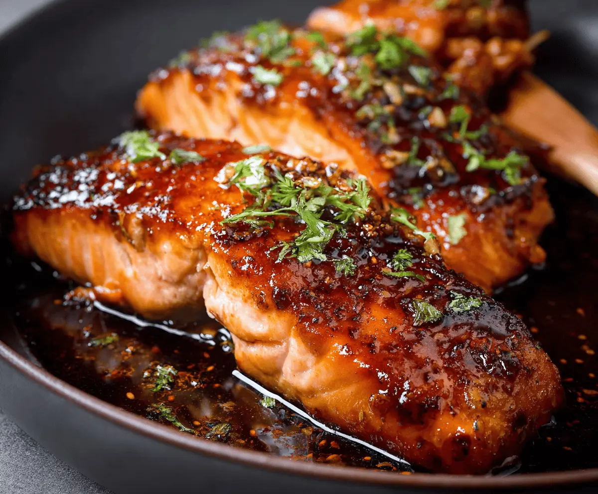 Honey-Soy Glazed Salmon with Sesame and Green Onions