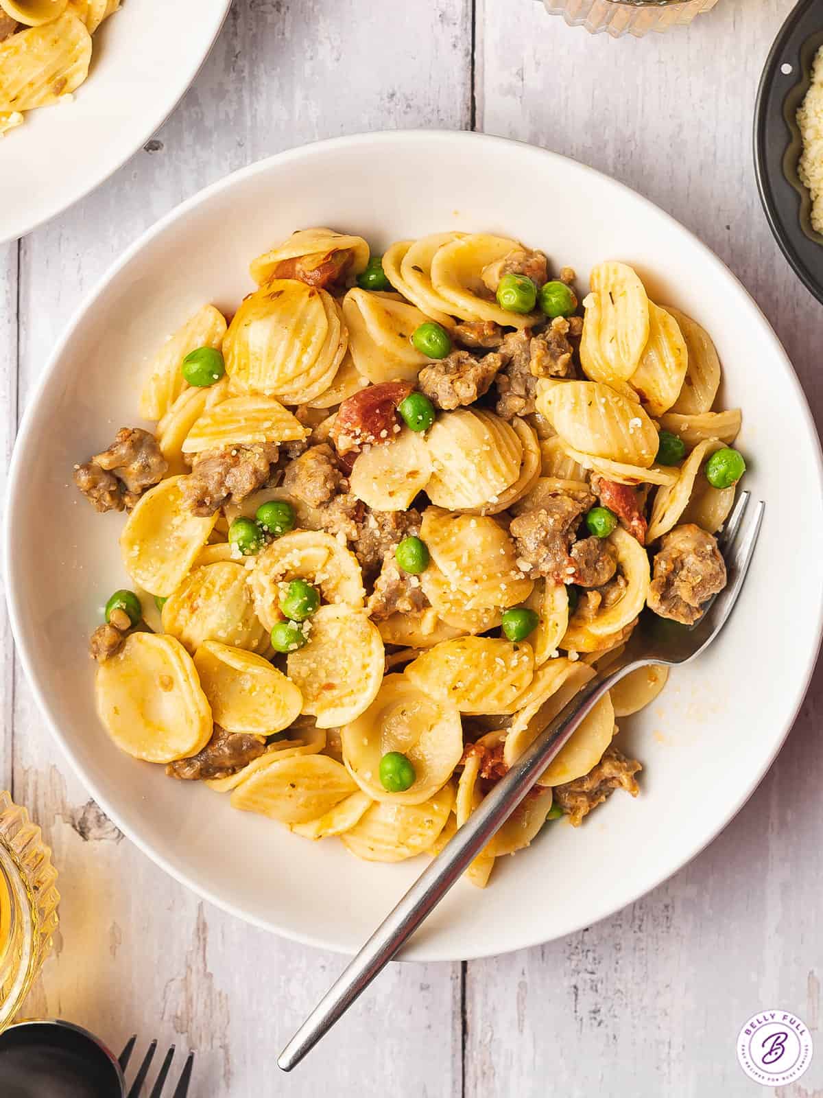 Superlative Sausage and Pea Pasta