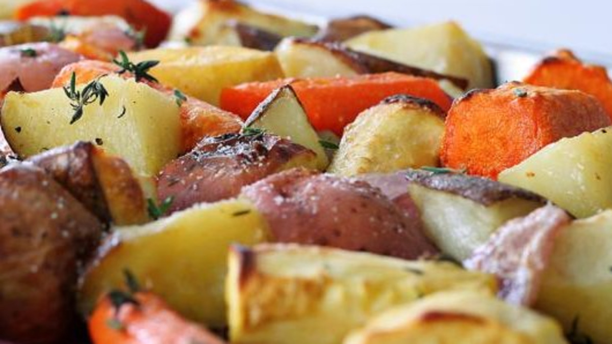 One-Pot Roasted Root Vegetable Stew with Thyme