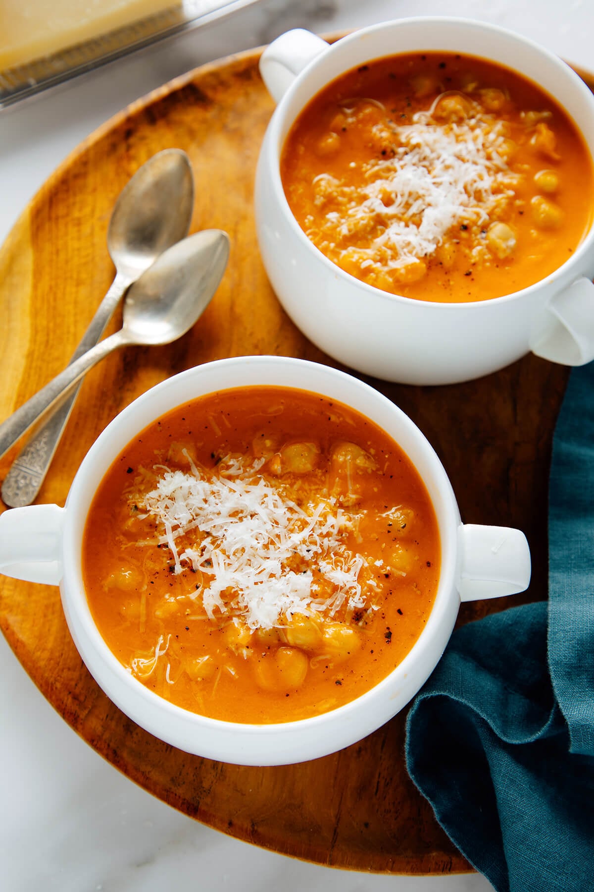 Herb-Infused Tomato and Chickpea Soup