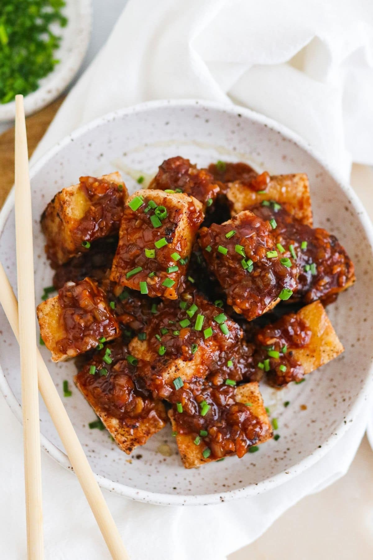 Honey-Soy Glazed Tofu with Sesame Noodles