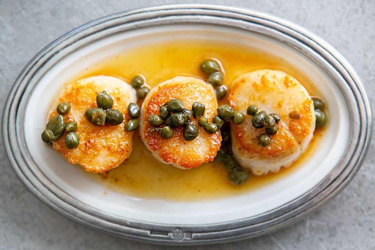 Sautéed Scallops with Lemon Butter and Capers