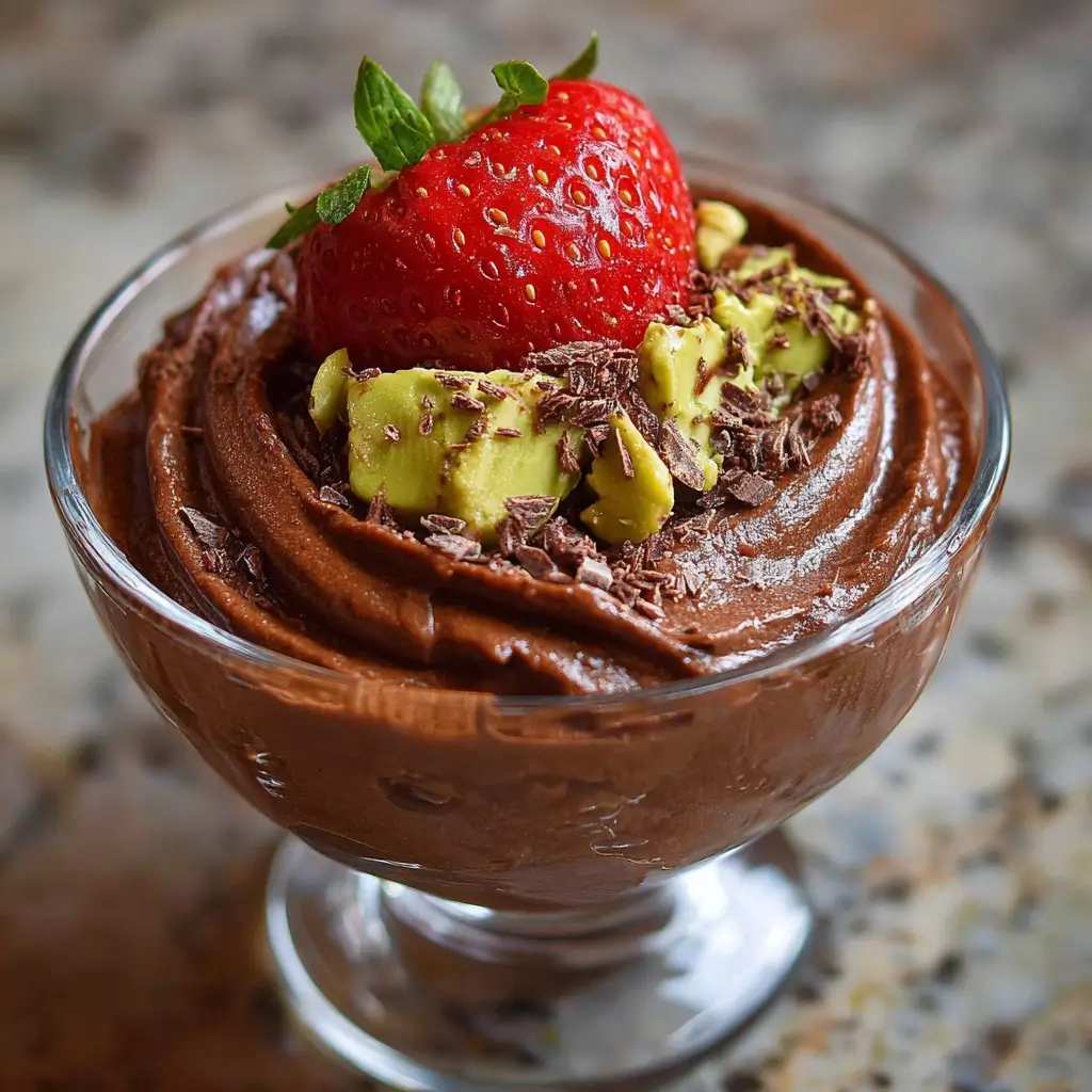 No-Bake Avocado Chocolate Mousse with Cocoa Nibs