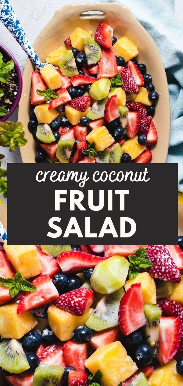 Chilled Mixed Fruit Salad with Toasted Coconut