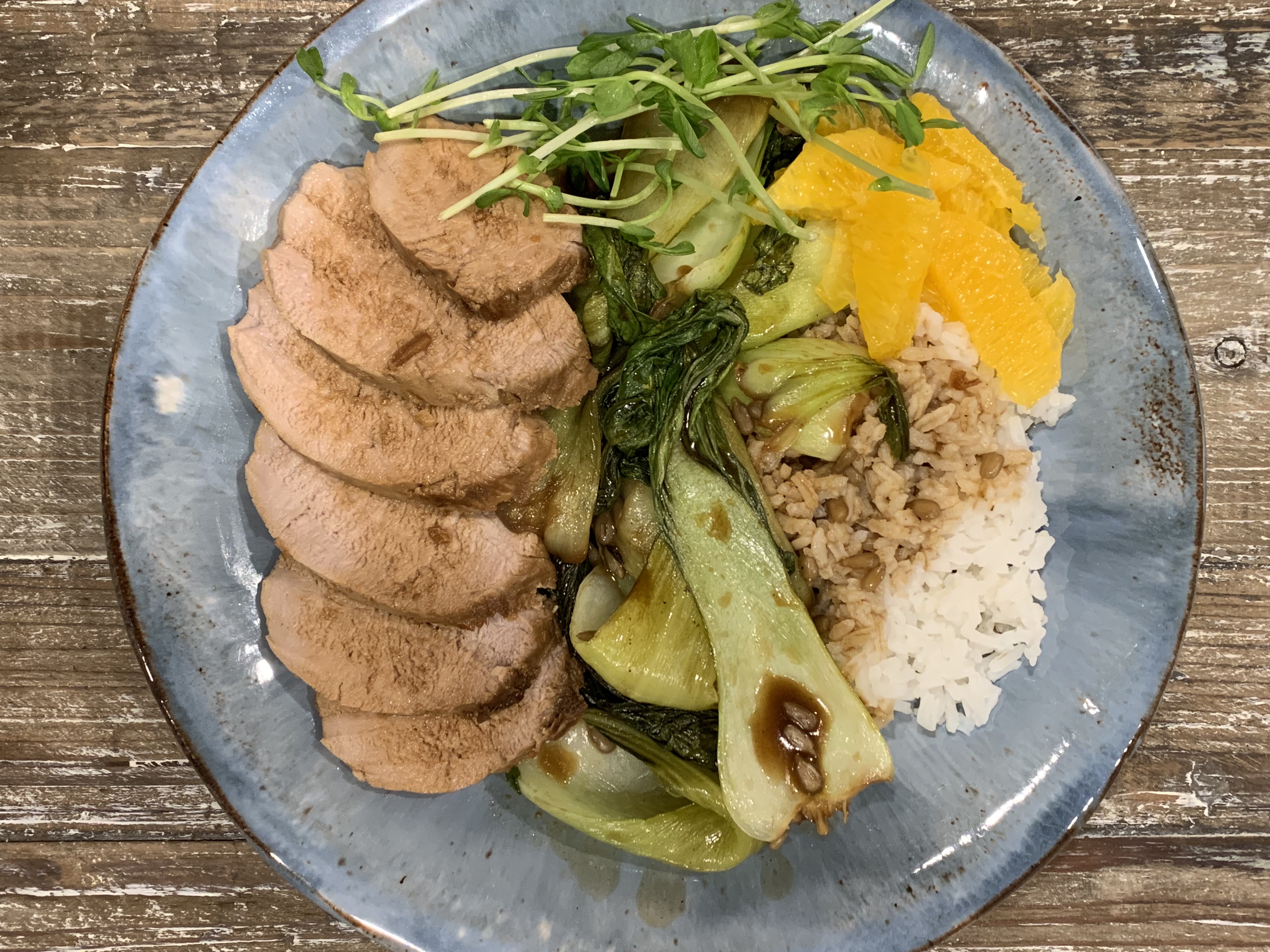 Soy-Glazed Pork Tenderloin with Bok Choy