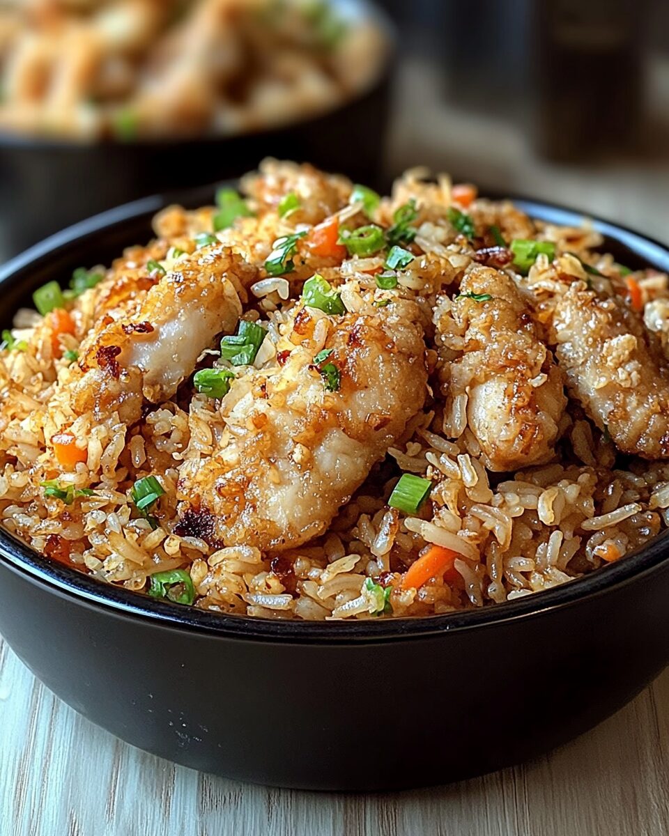 Crispy Garlic Chicken and Rice Medley