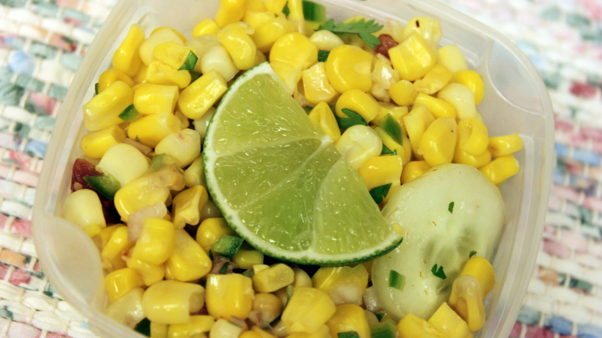 Hatch Pepper and Corn Salad with Lime Vinaigrette