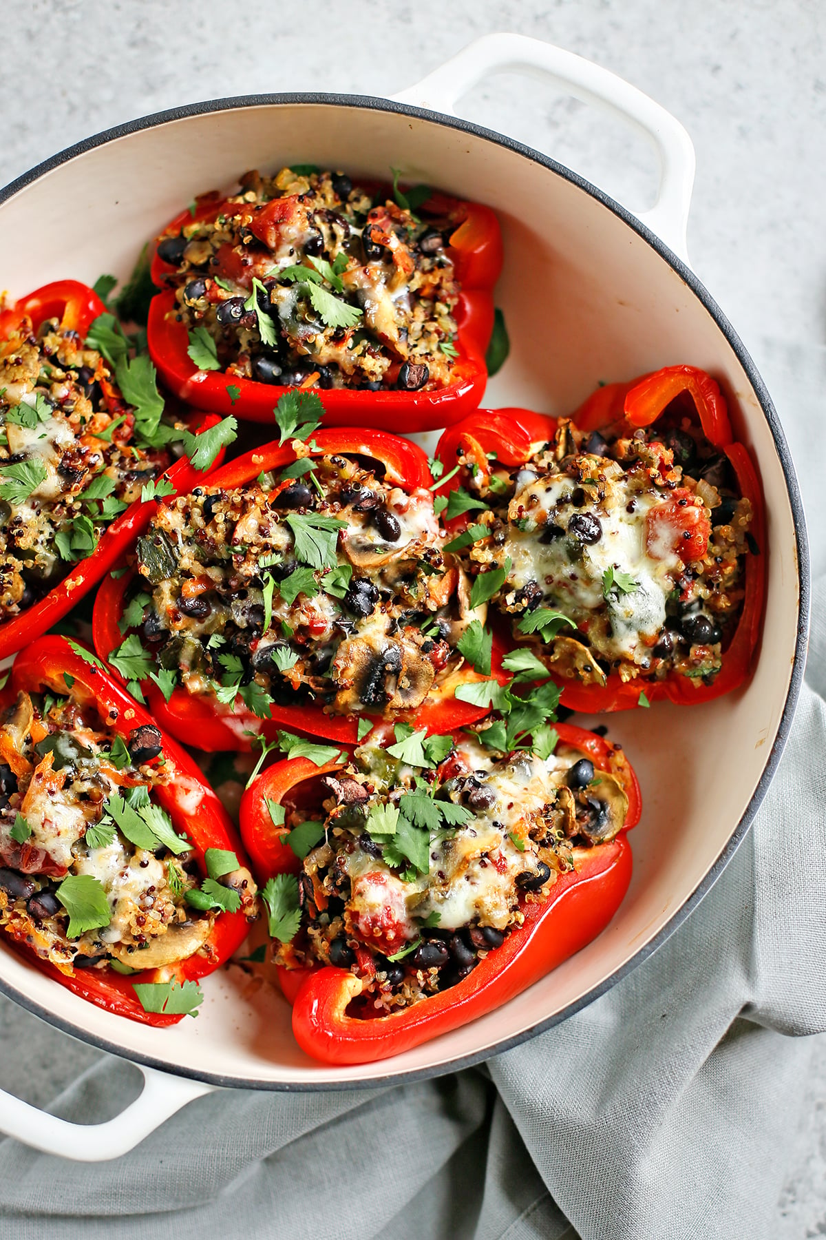 Winter Silhouette Quinoa Stuffed Peppers