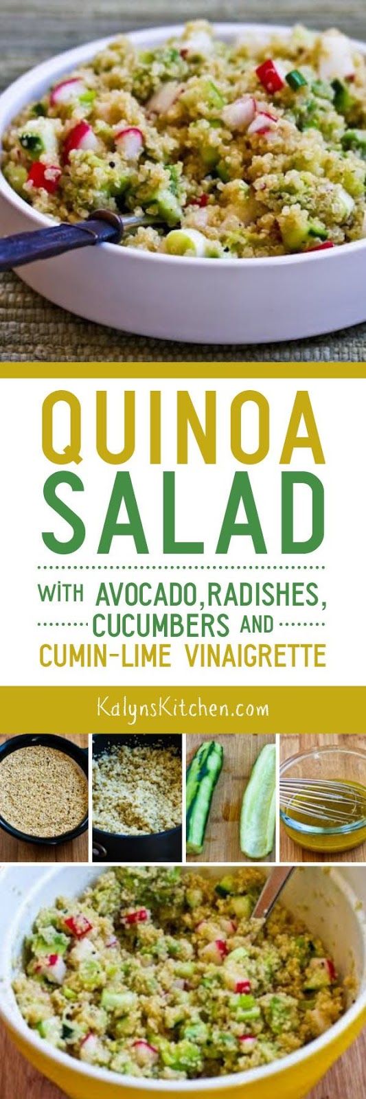 Avocado-Lime Quinoa Salad with Cucumber and Radish