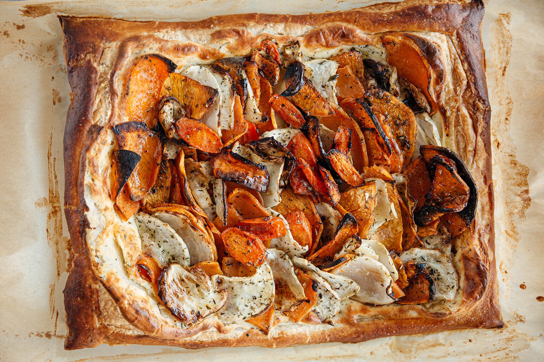 Herb-Infused Beef and Root Vegetable Galettes