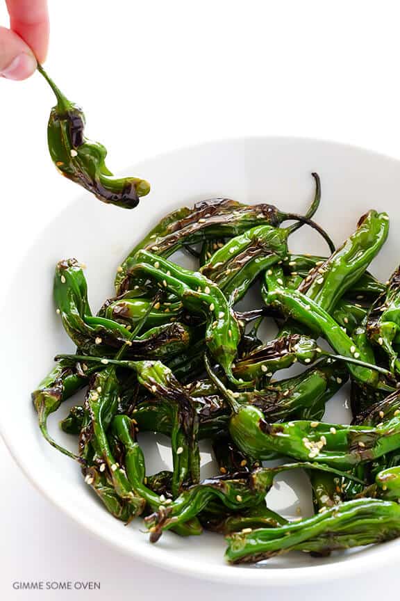 Miso-Glazed Shishito Peppers with Sesame