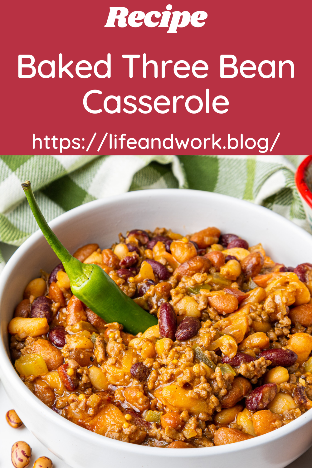 Baked Three-Bean Casserole with Smoky Tomato Sauce