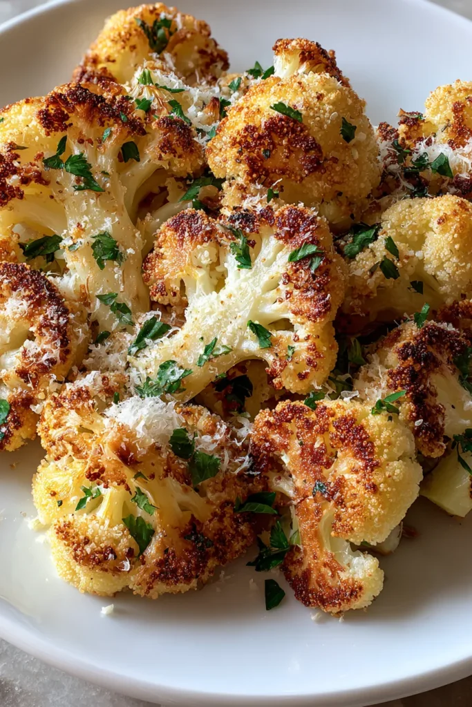 Crisp-Roasted Cauliflower with Parmesan