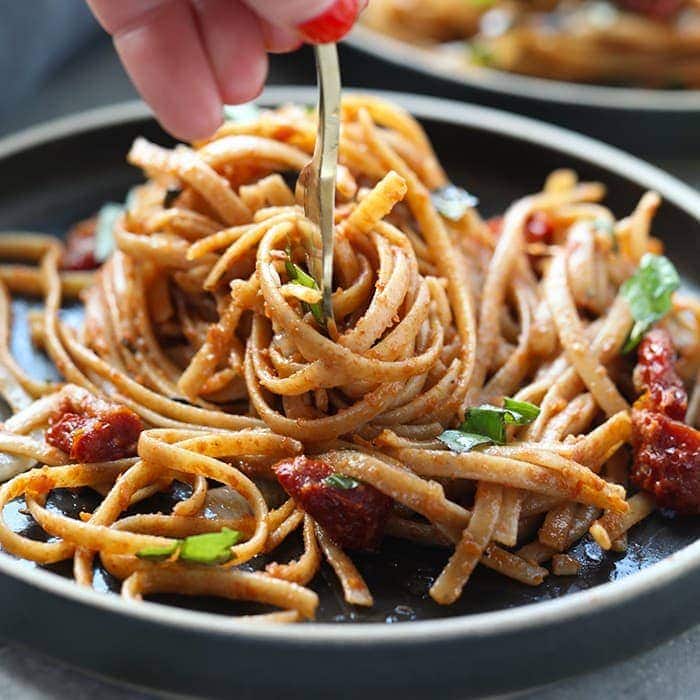 Sun-Dried Tomato Basil Pasta with Fresh Herbs