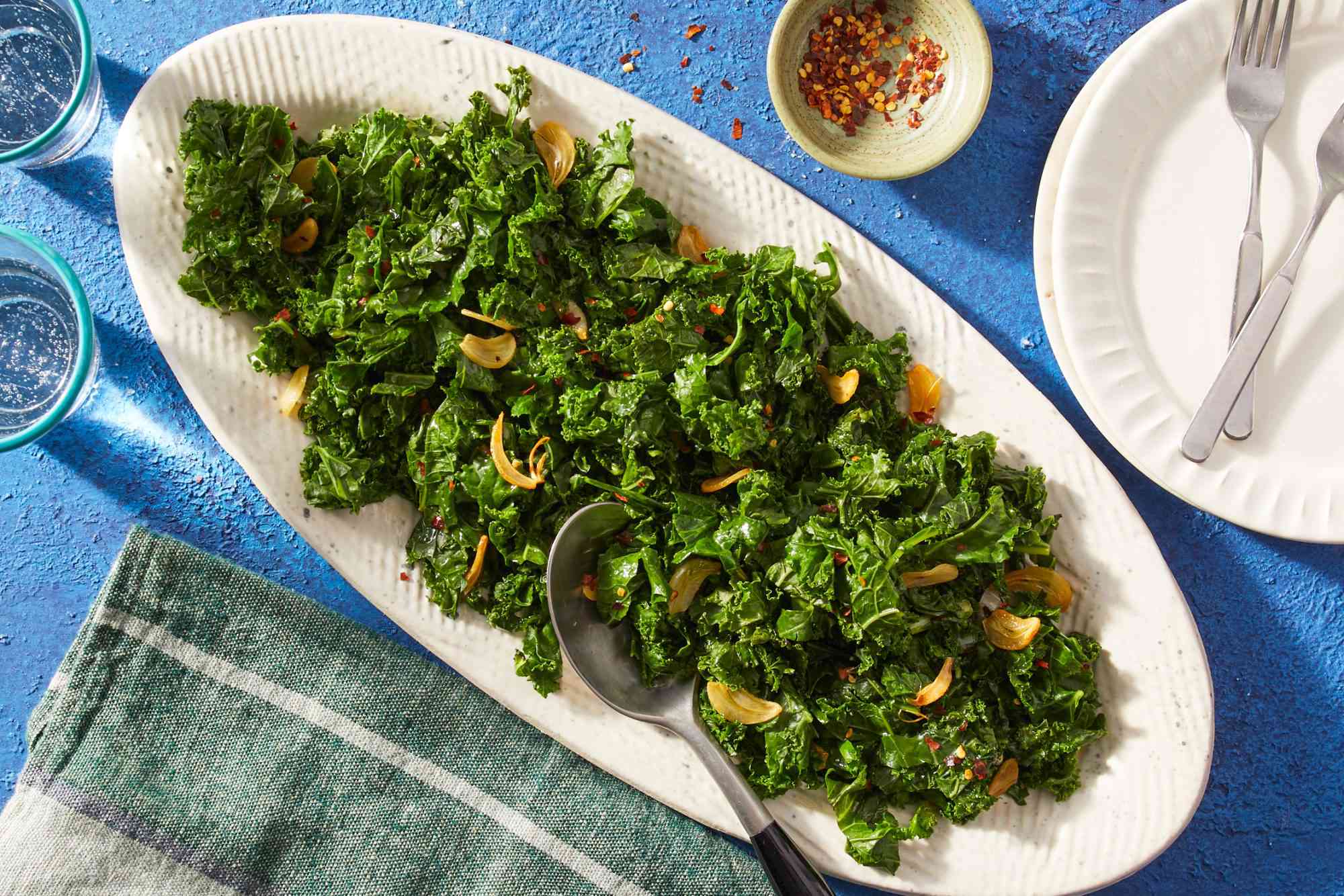 Sautéed Kale with Garlic and Olive Oil
