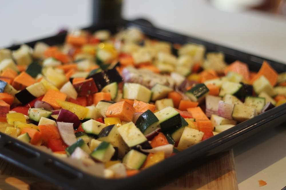 Garlic-Herb Quinoa Salad with Roasted Veggies