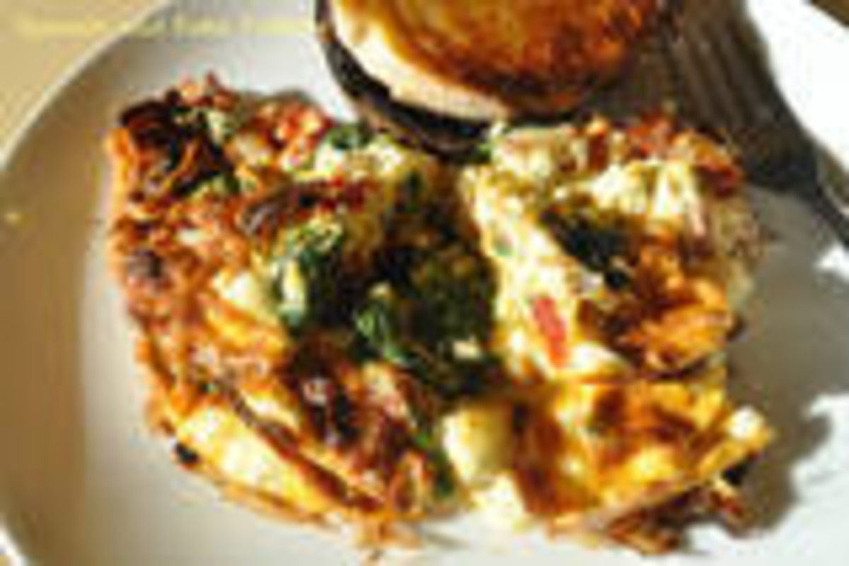Spinach-Feta Frittata with Sun-Dried Tomatoes