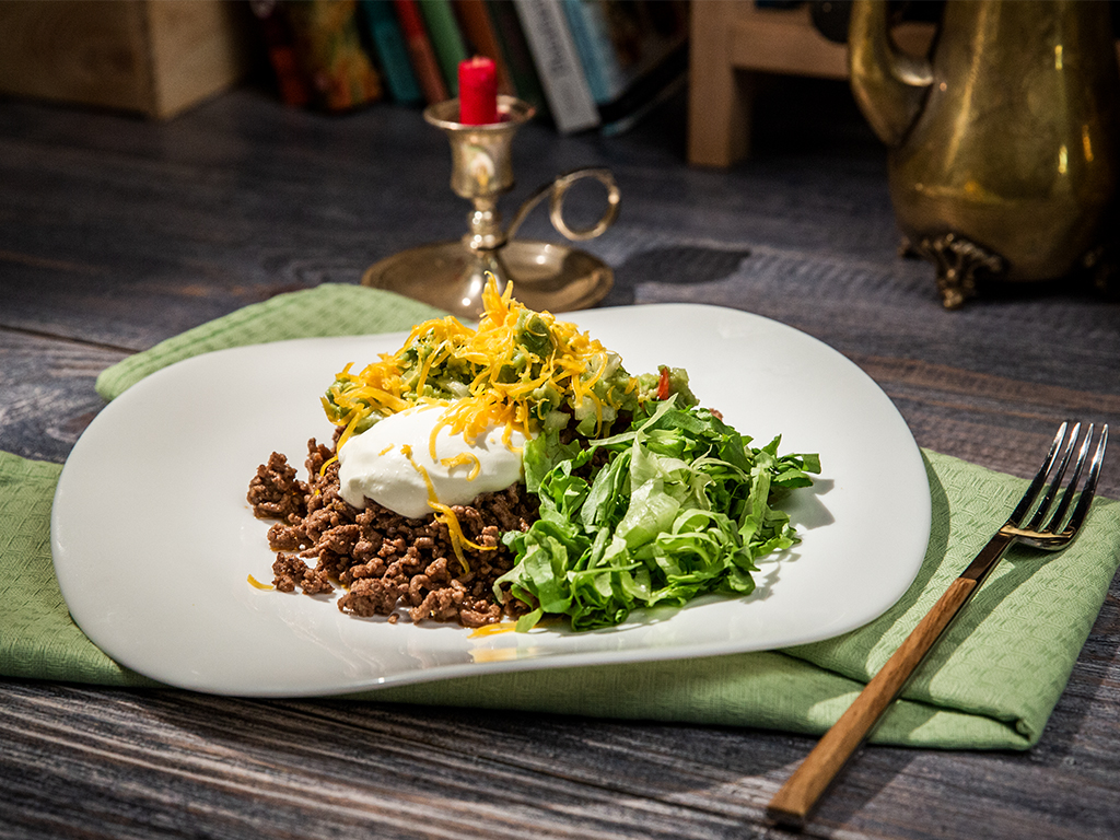 Cilantro-Lime Ground Beef Taco Bowl with Avocado