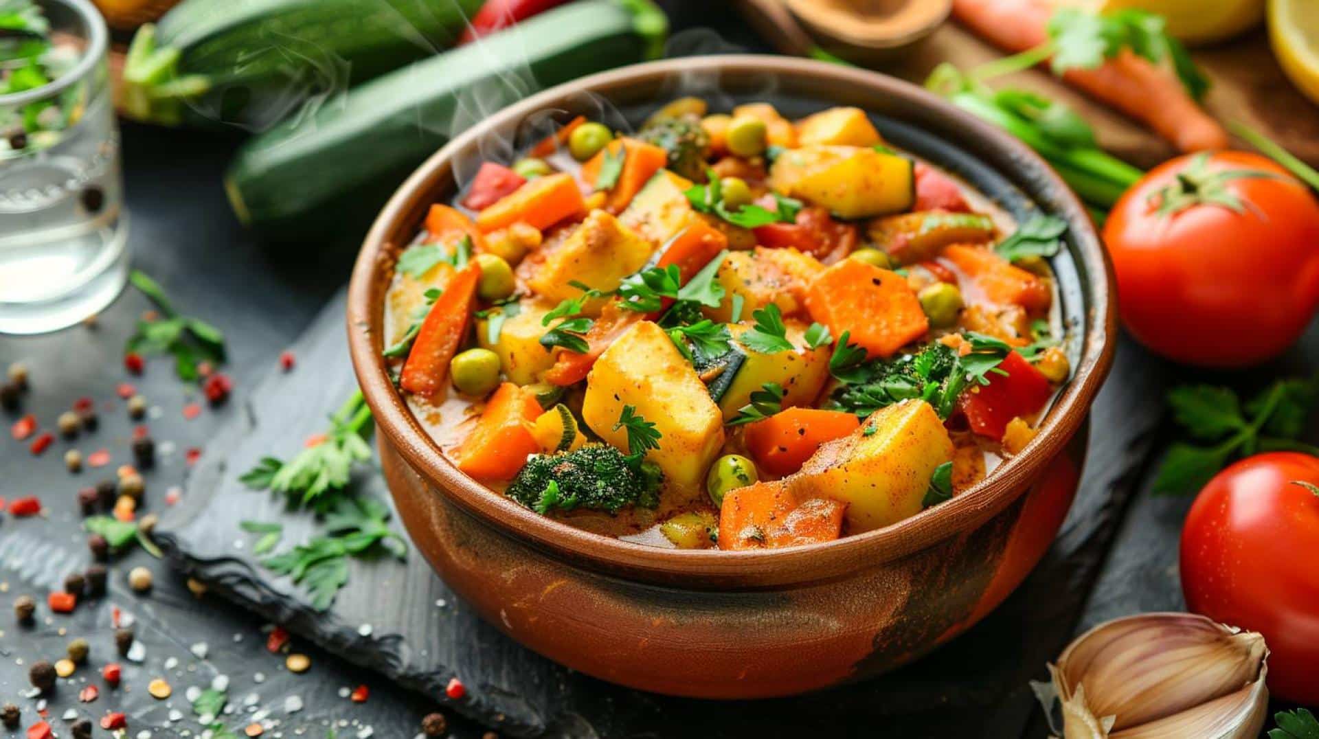 One-Pot Tomato Basil Beef Stew with Potatoes