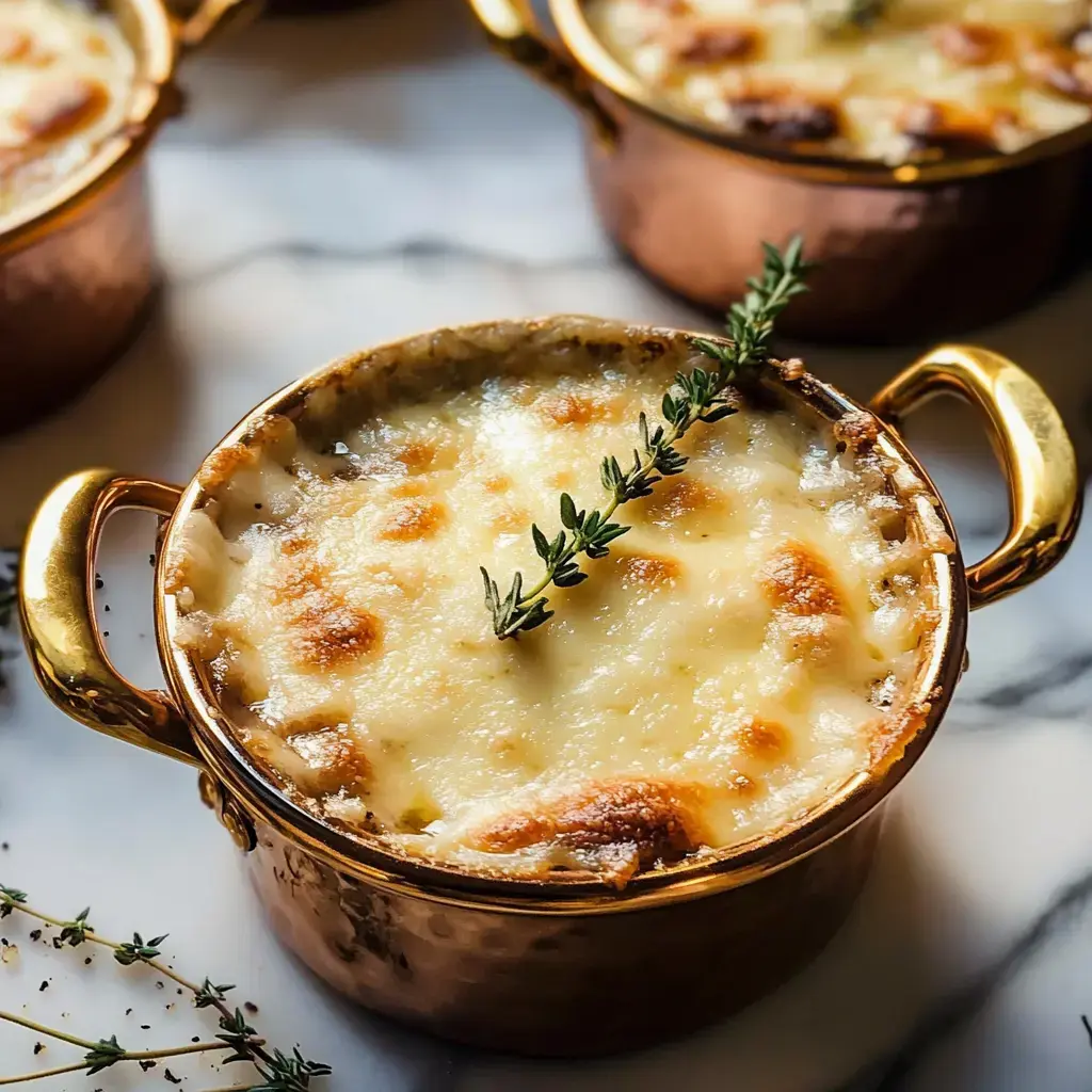 Slow-Caramelized Onion Soup with Gruyère and Thyme