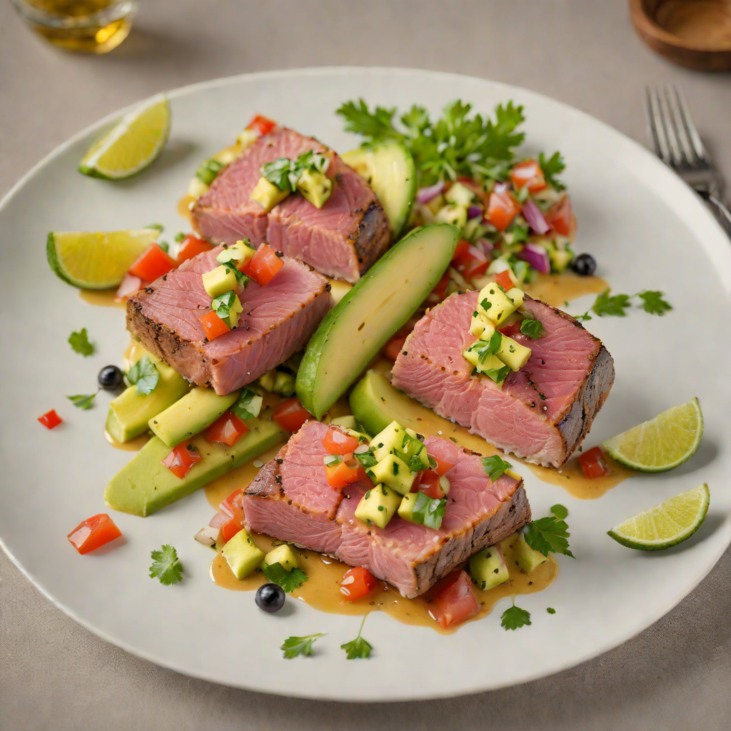 Quick Pan-Seared Tuna with Avocado Salsa