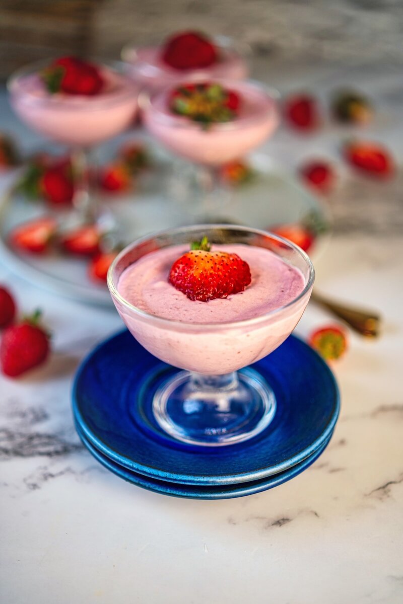 Layered Berry and Coconut Mousse
