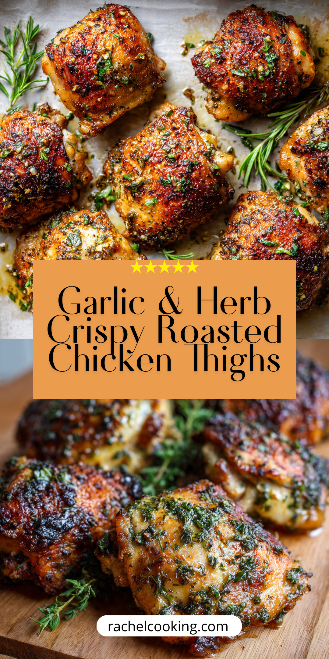 Slow-Roasted Chicken Thighs with Crispy Garlic Crust