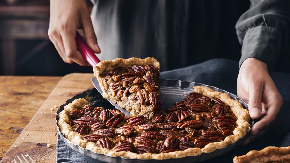 Butter Pecan Pie with Brown Butter Glaze