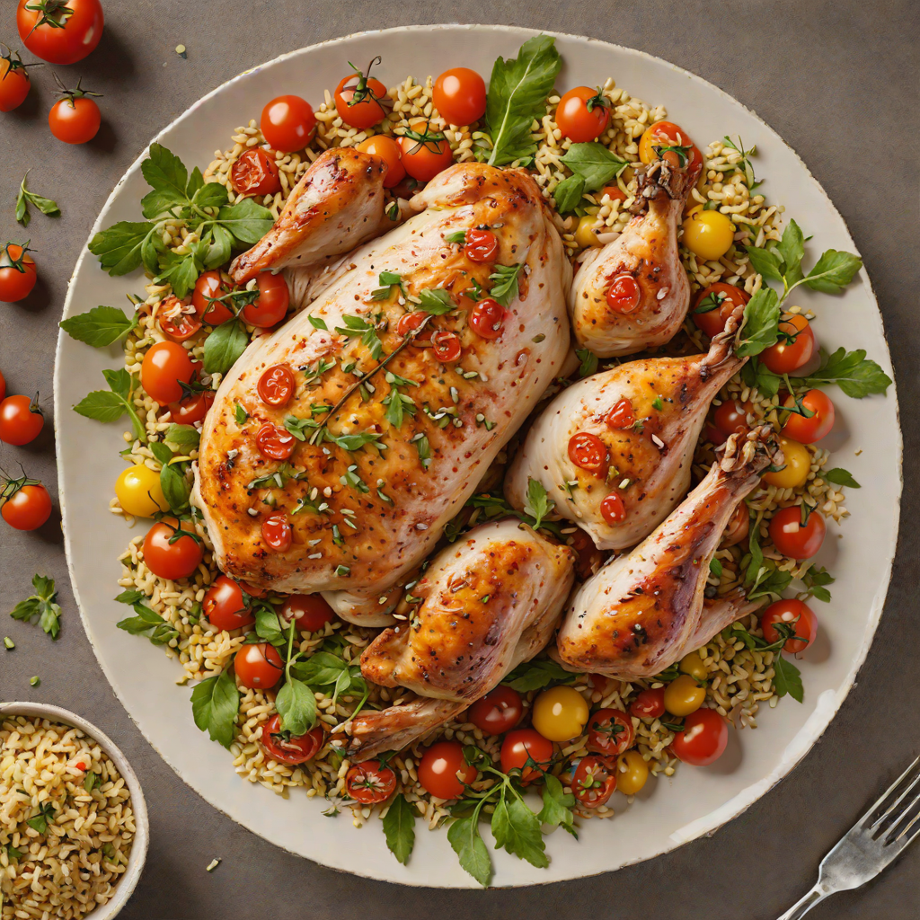 Herb-Roasted Chicken with Quinoa and Cherry Tomatoes