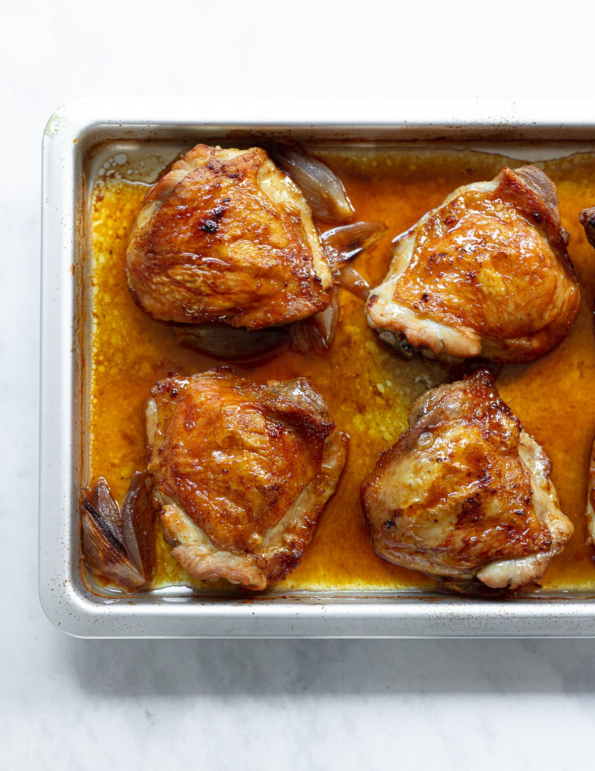 Soy-Glazed Baked Chicken Thighs with Honey and Ginger