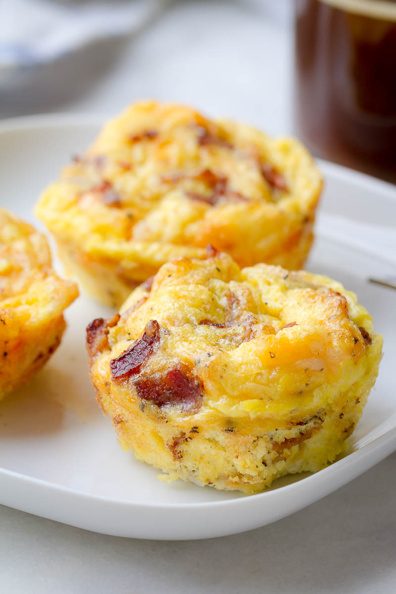 Baked Cheddar and Smoked Bacon Egg Muffins