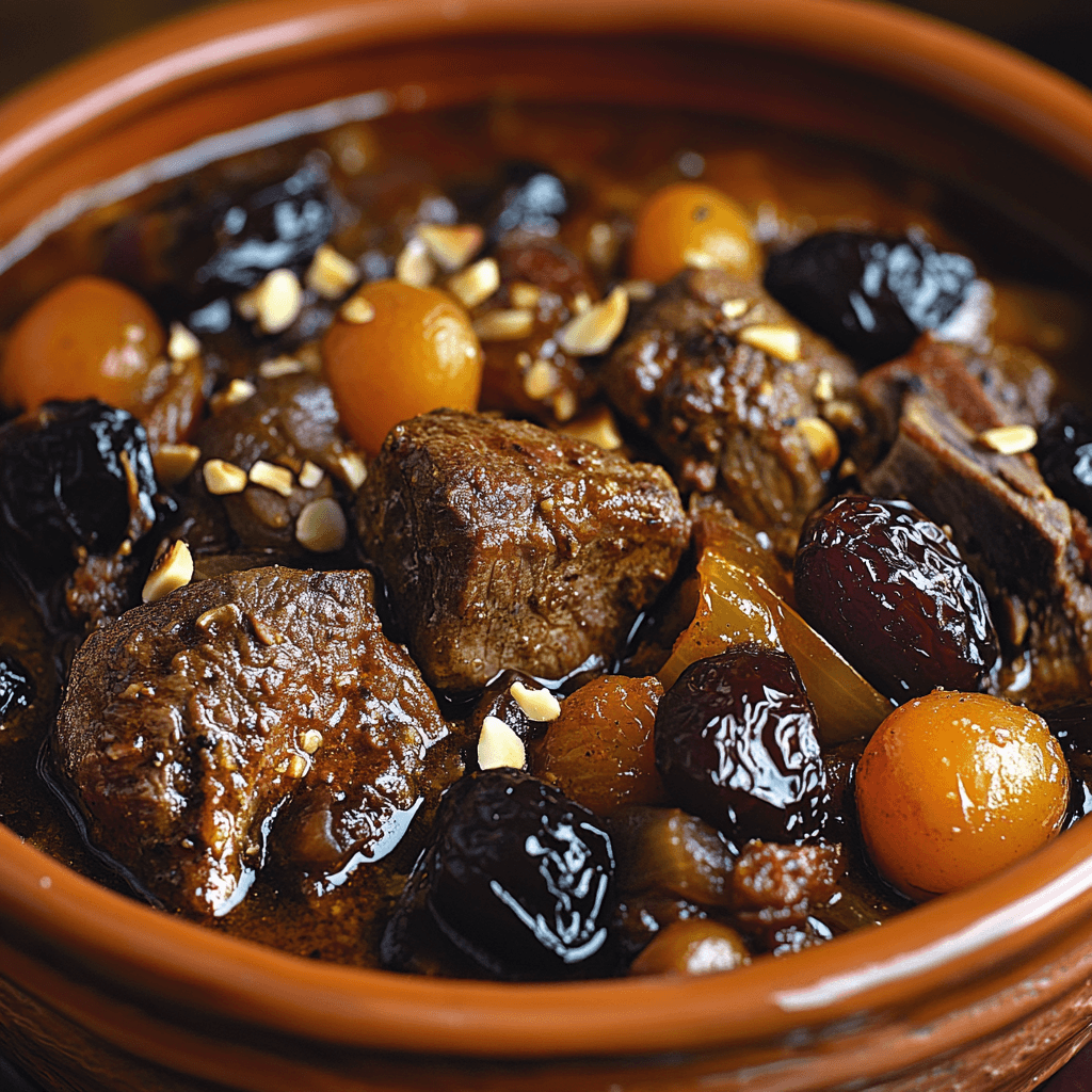 Lamb and Apricot Tagine with Almonds