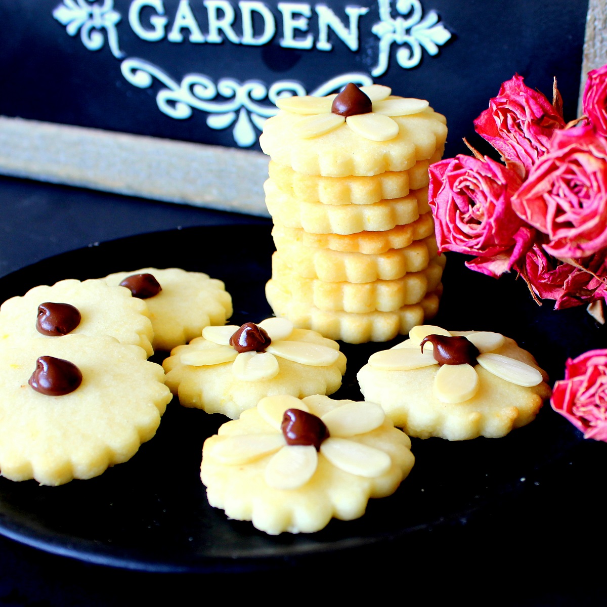 Rosewater-Infused Shortbread with Lemon Zest