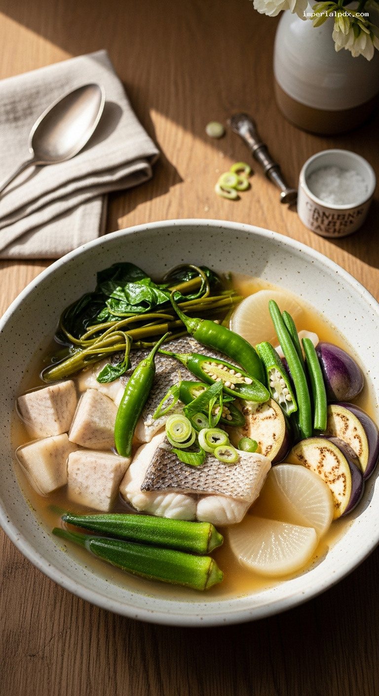 Tamarind Fish Soup with Fresh Herbs
