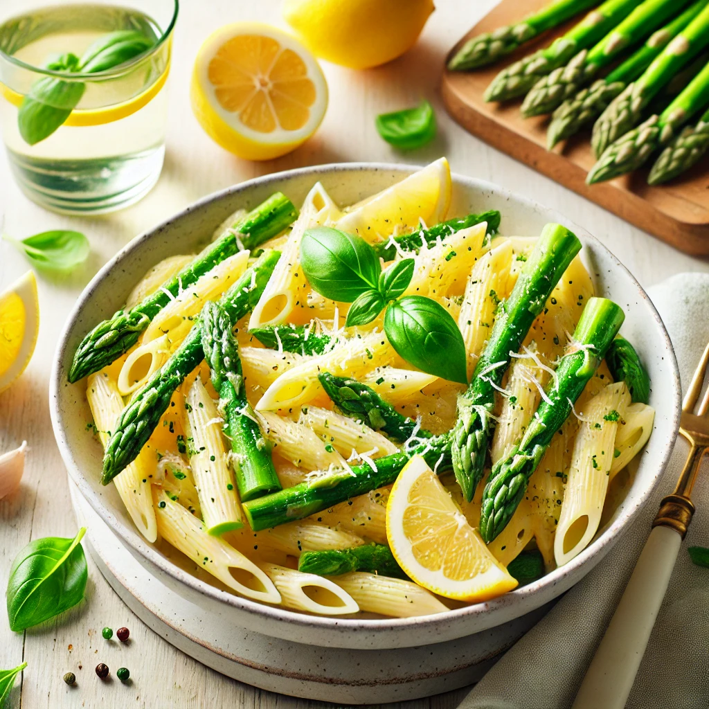 One-Pan Lemon Dill Pasta with Asparagus
