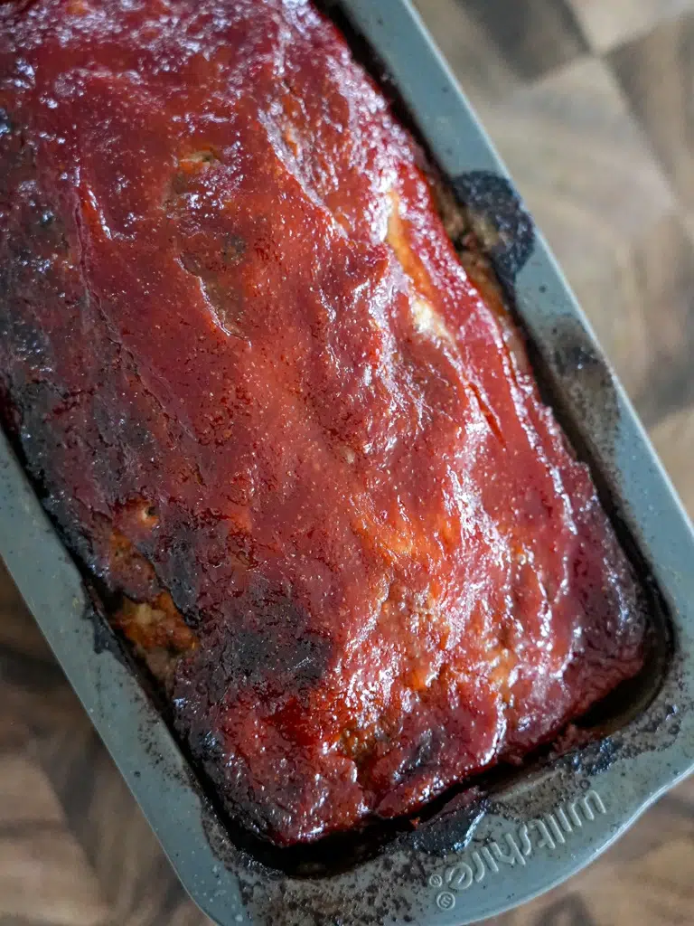 Herbed Ground Beef and Sweet Potato Meatloaf with Tomato Glaze