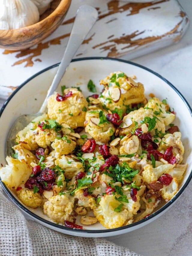 Miso-Tahini Roasted Cauliflower