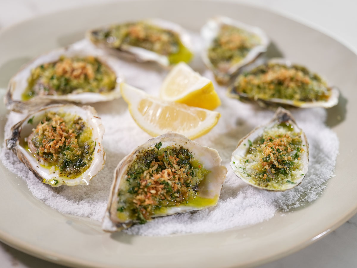 Char-Grilled Oysters with Smoked Garlic Butter