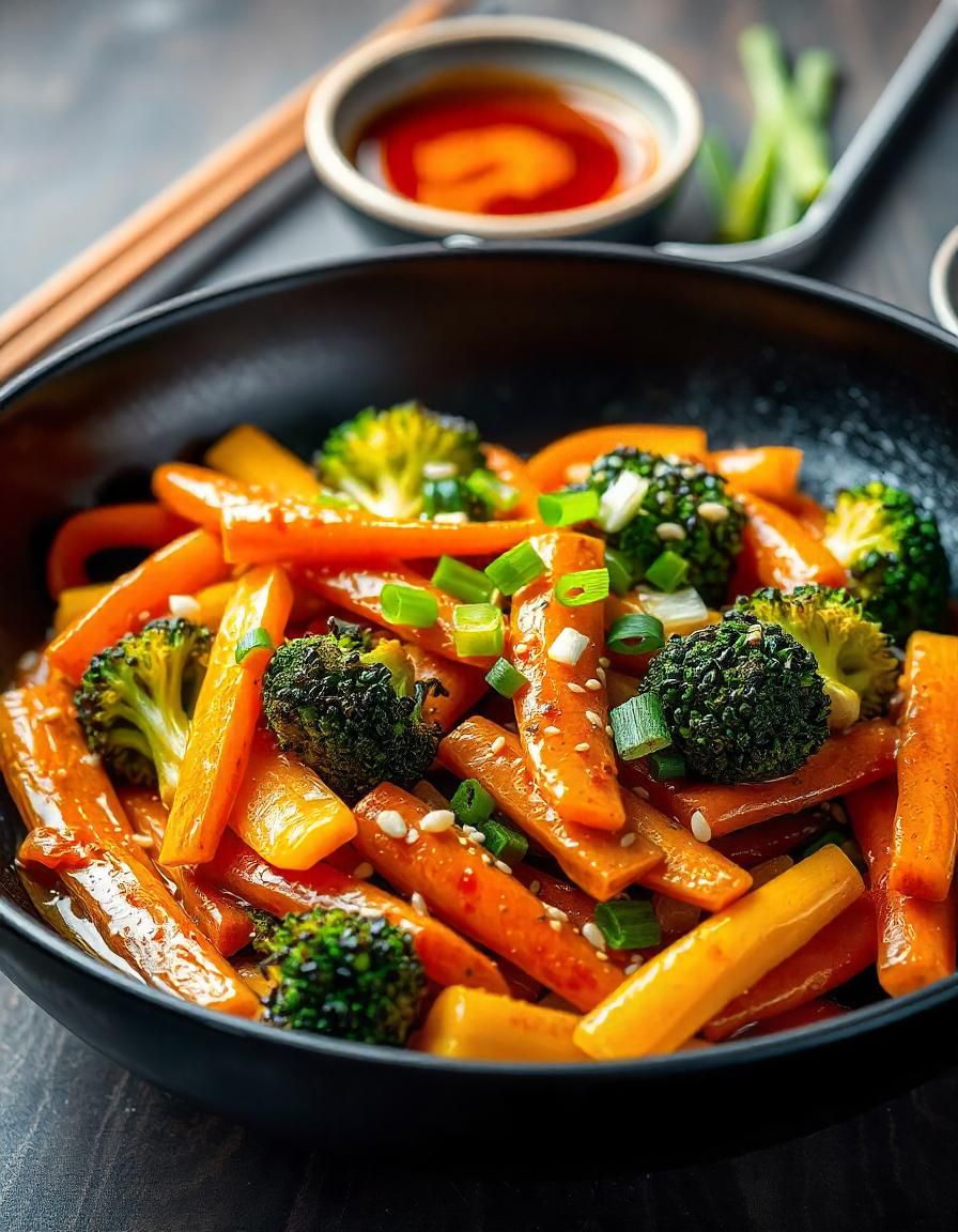 Stir-Fried Broccoli and Carrots with Sesame