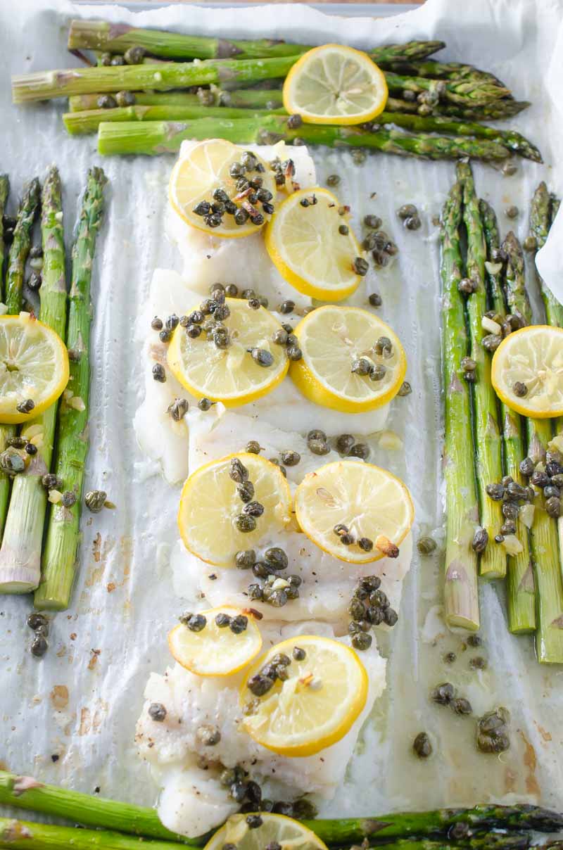 Sheet Pan Mustard-Glazed Cod with Lemon-Dill Asparagus