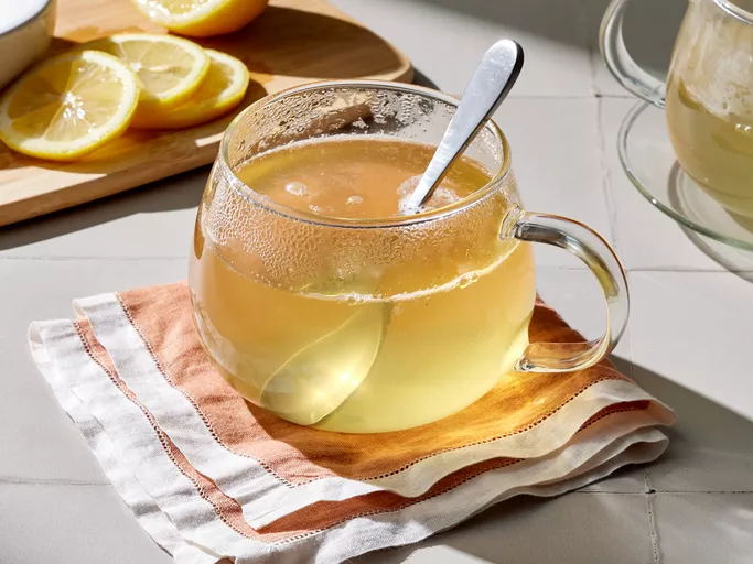 Brewed Jasmine Tea with Lemon and Honey