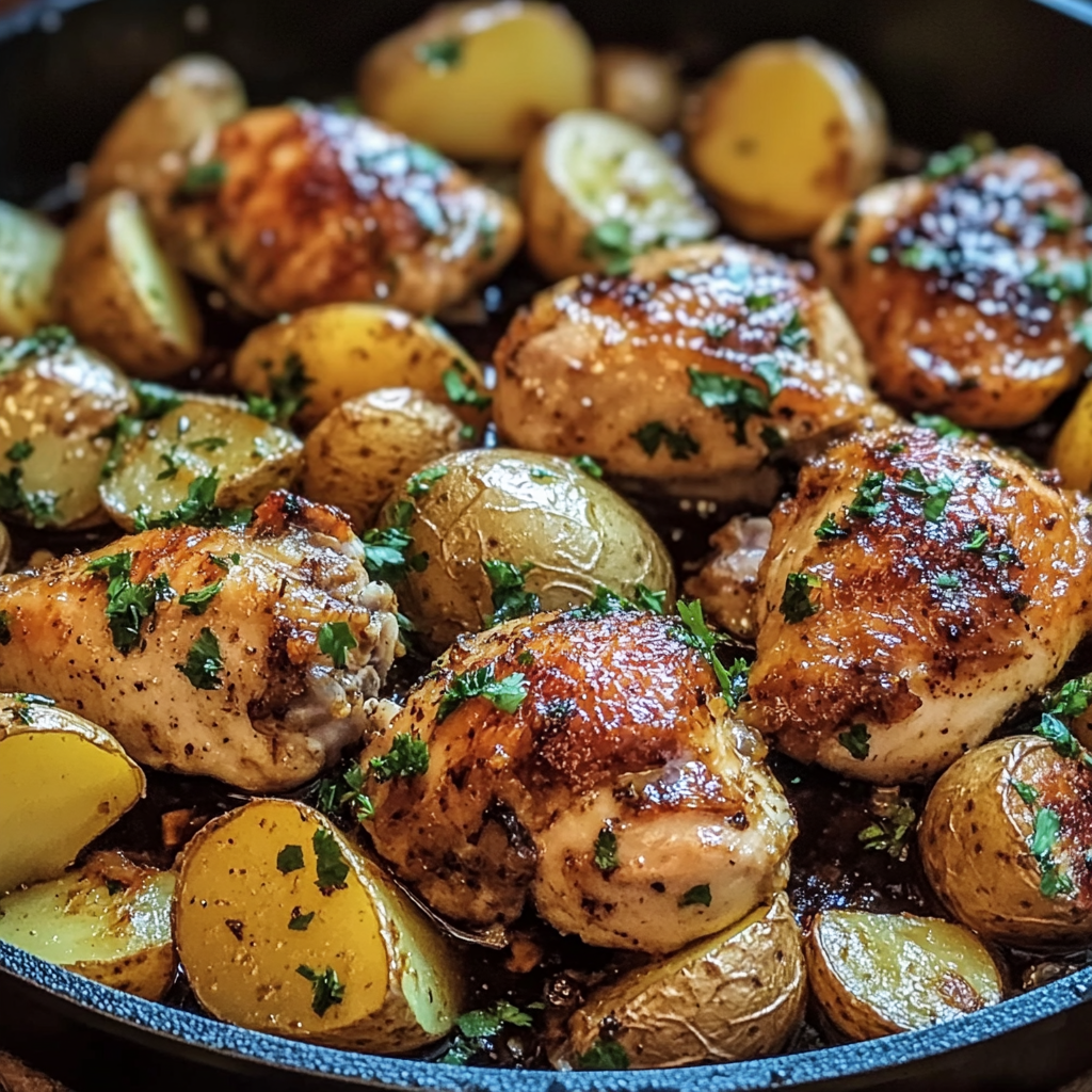 One-Pan Garlic Chicken with Potatoes