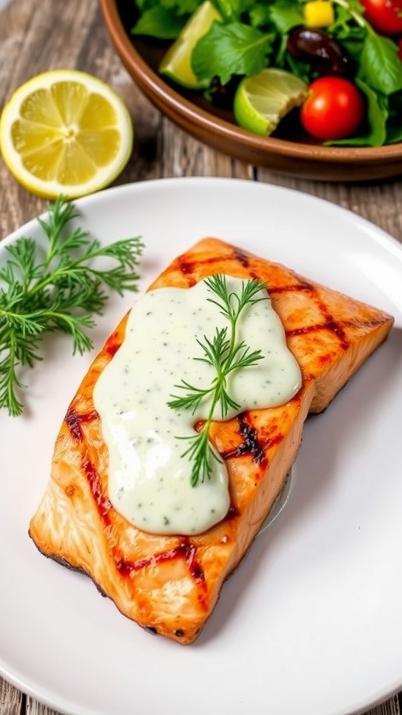 Textron Grilled Salmon with Lemon and Dill